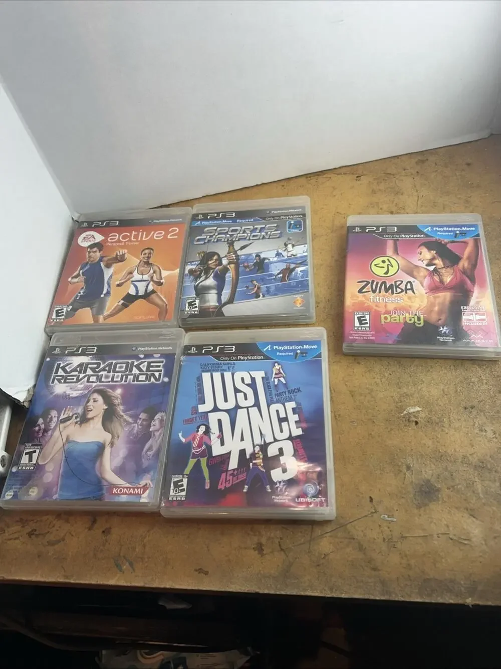 5 game ps3 bundle lot Just Dance 3 Karaoke Active 2 Sports Champions Zumba FS/H